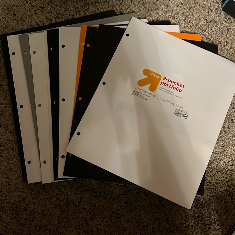 Set 18 2 pocket portfolio folders. All new